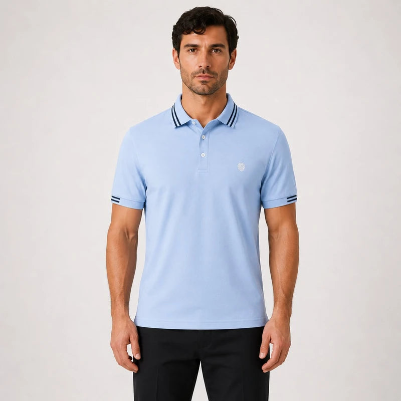 Camisa Polo Masculina 100% Algodão Piqué Casual Bergamo