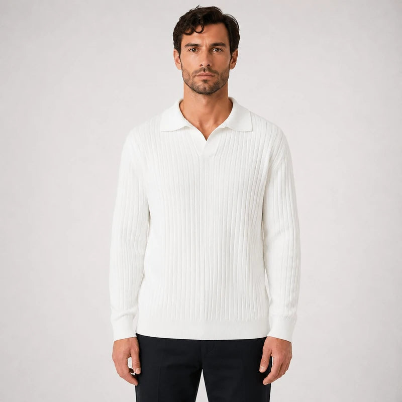 Camisa Polo  Manga Longa Masculina Slim Fit Canelada Portofino