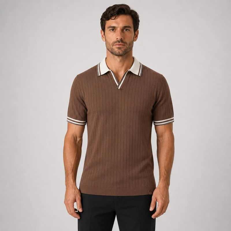 Camisa Polo Masculina 100% Algodão Old Money Colarinho Urbino