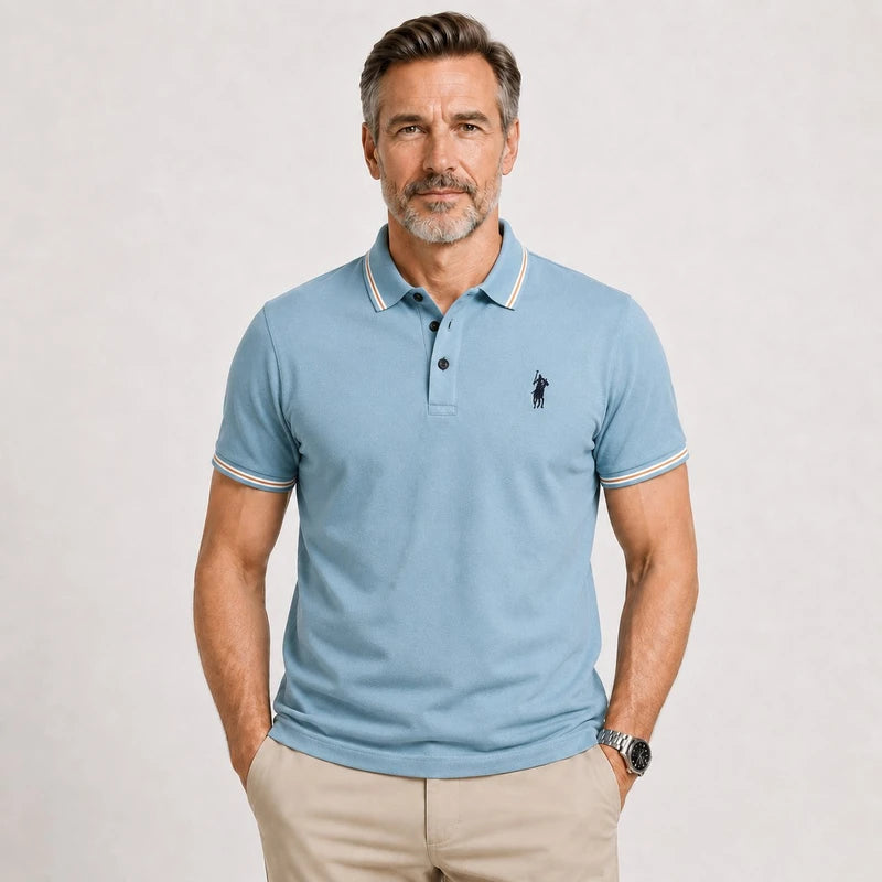 Camisa Masculina Polo Torino Algodão Manga Curta Elegante e Confortável