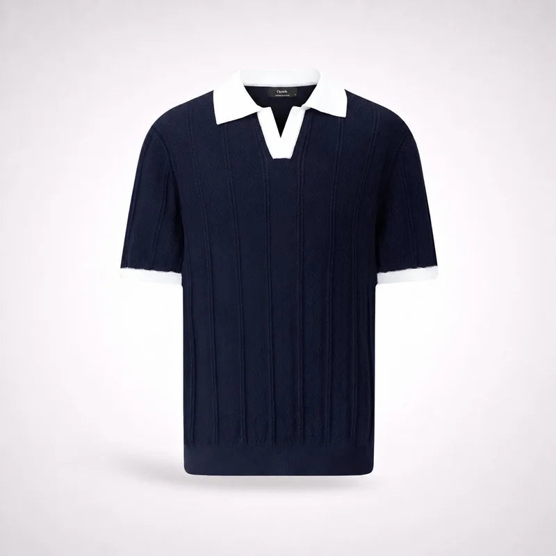 Polo Masculina Old Money Tricô Premium Caimento Elegante