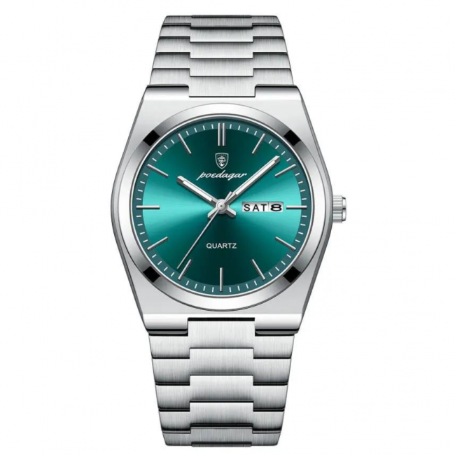 Relógio Masculino Aço Inoxidável Quartzo Cavaliere – cor Verde