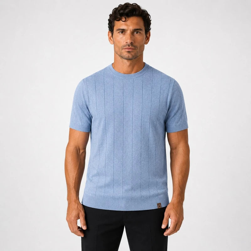 Camiseta Masculina 100% Algodão Canelada Gola Redonda Verona