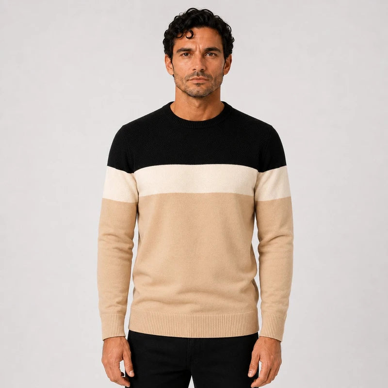 Suéter Masculino Tricô Premium Slim Fit Gola Redonda Torino